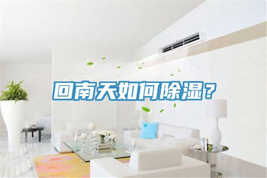 回南天如何除濕?