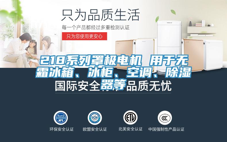 218系列罩極電機 用于無霜冰箱、冰柜、空調、除濕器等