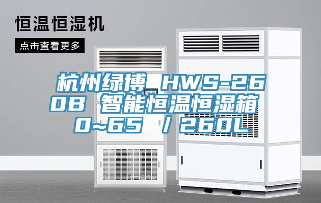 杭州綠博 HWS-260B 智能恒溫恒濕箱 0~65℃/260L
